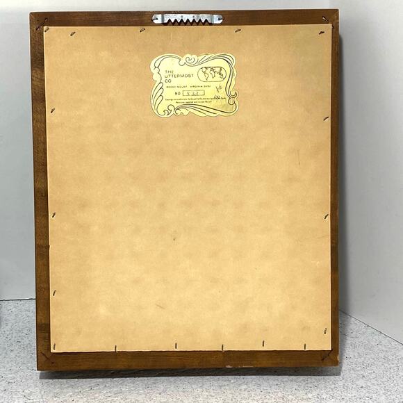 Botanical Lithograph Print Framed in Shadowbox Deep Walnut Solid Wood Frame - Picture 7 of 8